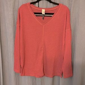 7th Ray boutique Waffle Knit L/S Tee L